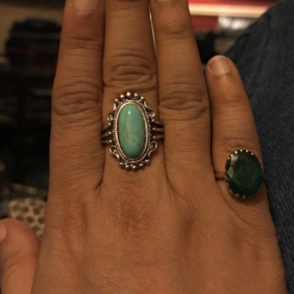 💚Antique/V Lg Nat Gemstone Fashion Statement Ring - Picture 2 of 6